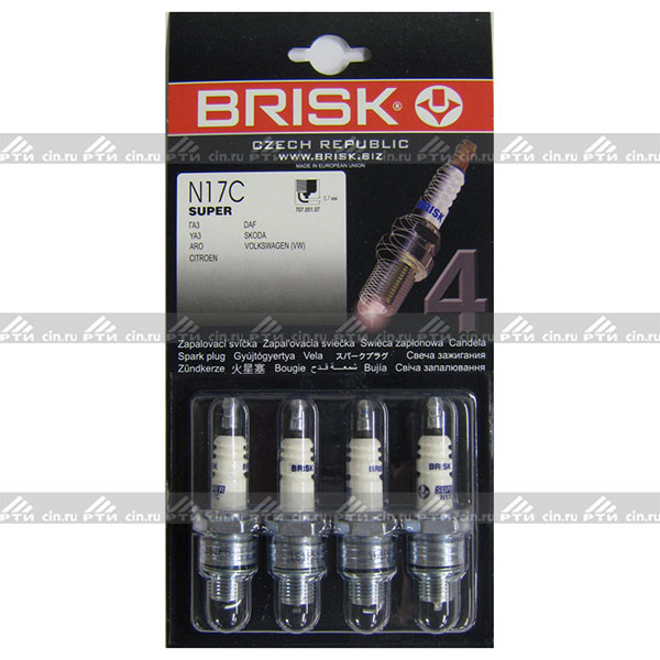 Свечи зажигания Brisk Super 1321 L17C/к-т 4шт