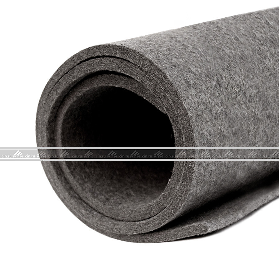 Войлок технический 10 мм (шир.~800мм * дл.~1800мм), Полугрубошерстный для прокладок (ППр), Вес~5,7кг