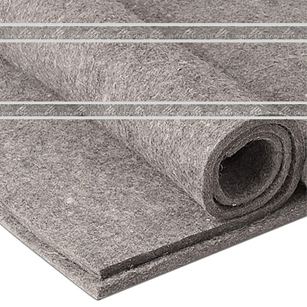 Войлок технический 12 мм (шир.800мм * дл.~1800мм), Грубошерстный для сальников (СГ), Вес~5,3 кг