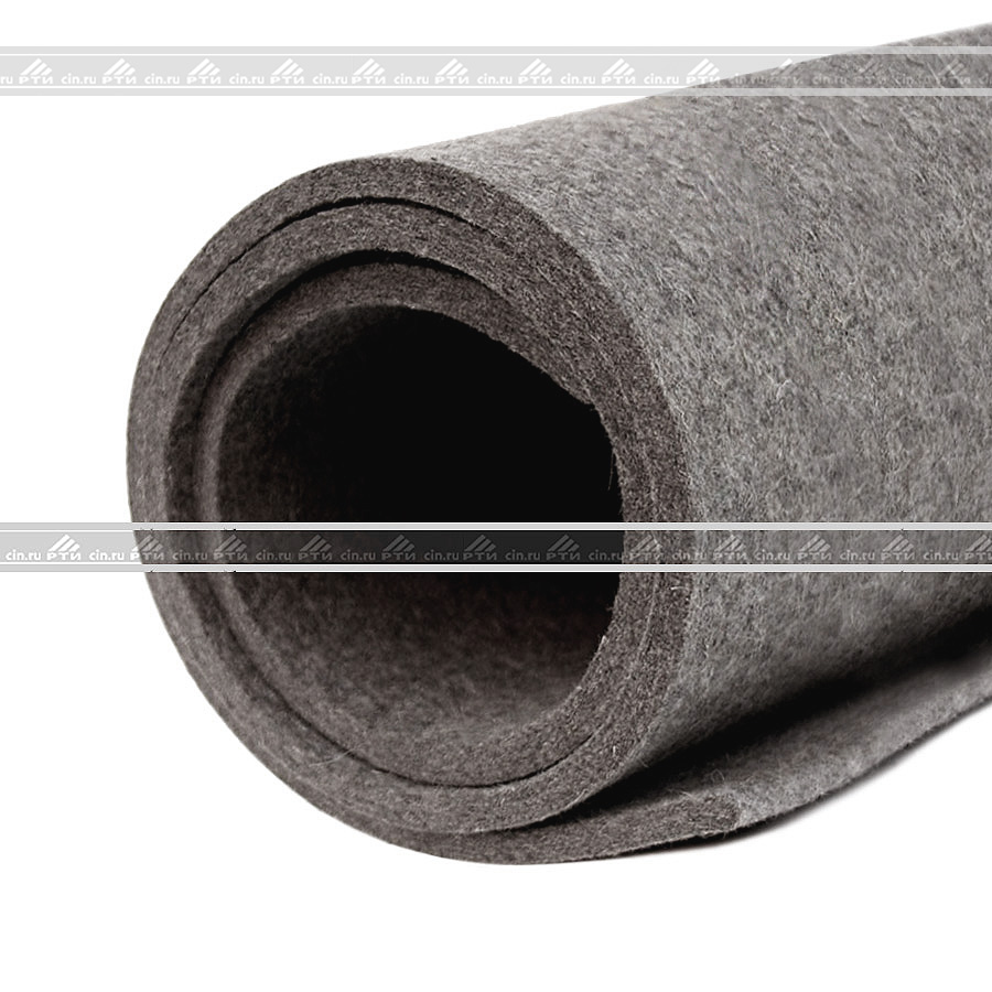 Войлок технический 10 мм (шир.~800мм * дл.~1800мм), Полугрубошерстный для прокладок (ППрА),Вес~5,7кг