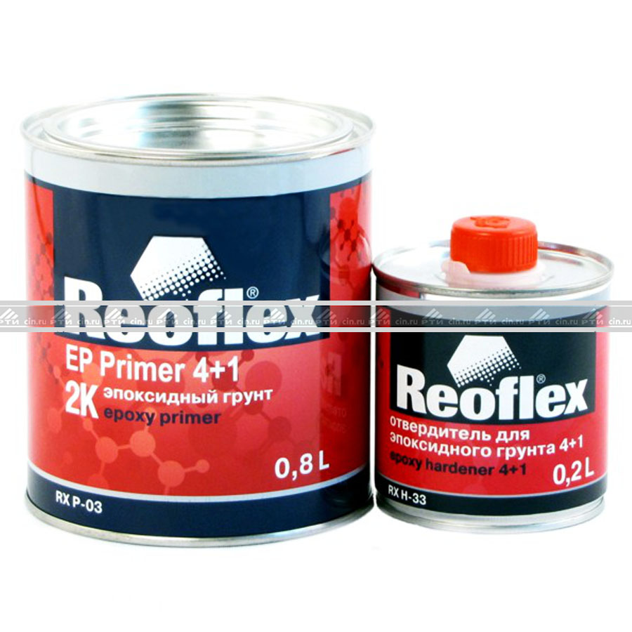 Грунт эпоксидный антикоррозионный Reoflex EP Primer 2К 4+1 серый 0,8л+0,2л к-т Грунт эпоксидный антикоррозионный Reoflex EP Primer 2К 4+1 серый 0,8л+0,2л к-т