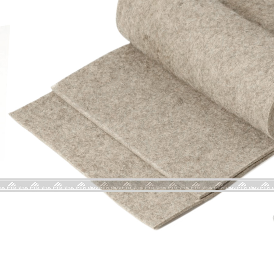 Войлок технический 10 мм (шир.700мм * дл.~1800мм), Тонкошерстный для сальников (ТС), Вес~4кг