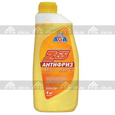 Антифриз AGA 042Z -65С желтый готовый 1л