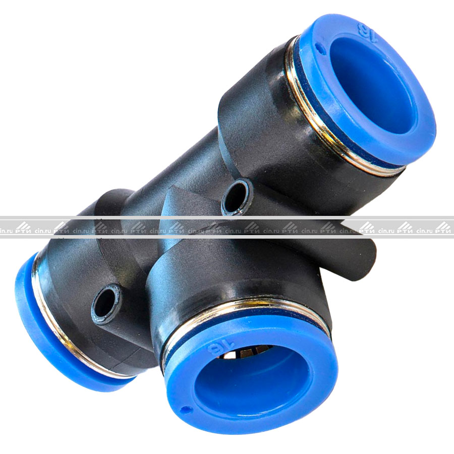 Фитинг пластиковый PUT16 T-образный