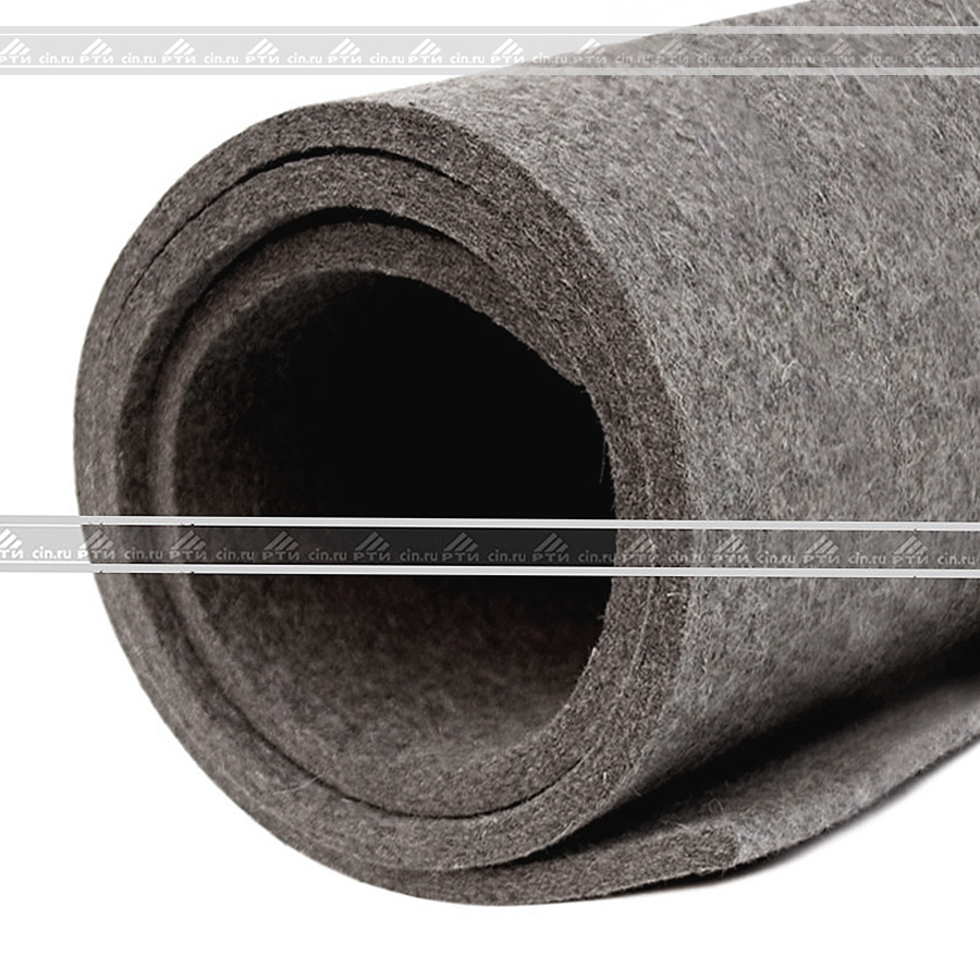 Войлок технический 20 мм (шир.~800мм * дл.~1800мм), Полугрубошерстный для прокладок (ППрА), Вес~11кг