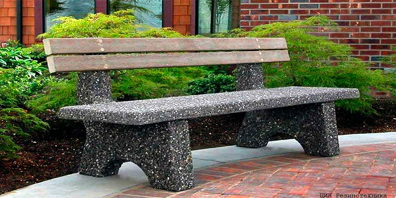 скамейка из полимер - бетона